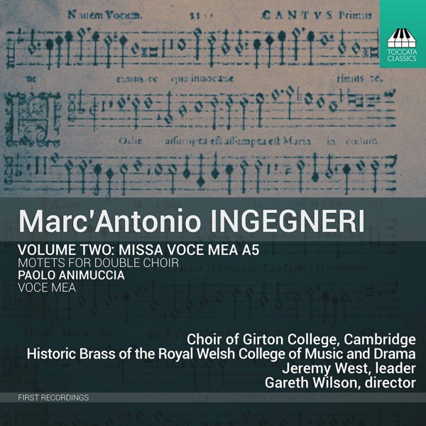 Marc'Antonio Ingegneri, Vol. 2: Missa "Voce Mea" a 5 & Motets for Double Choir cover