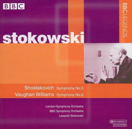 Shostakovich: Symphony No. 5; Vaughan Williams: Symphony No. 8 album cover