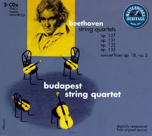 Beethoven: String Quartets, Opp. 127, 131, 132, 135; Minuet from Op. 18, No. 5 cover