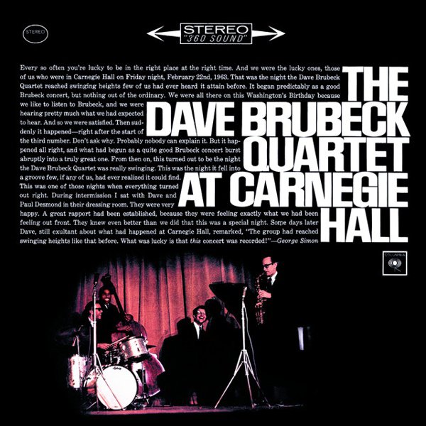 The Dave Brubeck Quartet at Carnegie Hall album cover