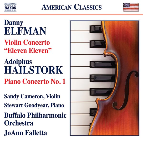 Elfman: Violin Concerto &#8220;Eleven Eleven&#8221;; Hailstork: Piano Concerto No. 1 cover