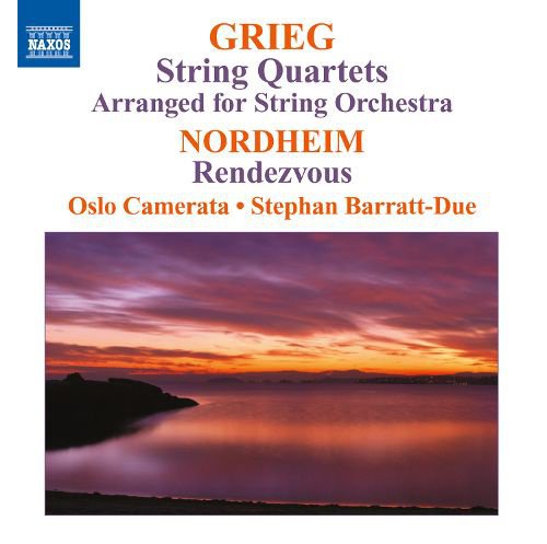 Grieg: String Quartets arranged for String Orchestra; Nordheim: Rendezvous album cover