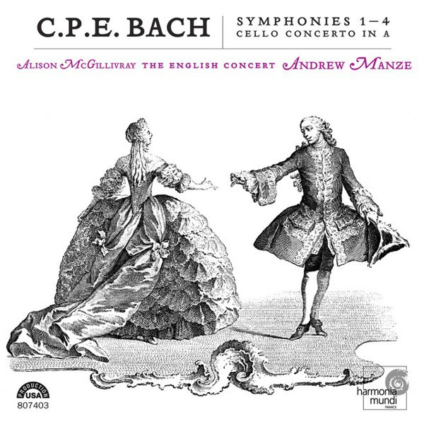 C.P.E. Bach: Symphonies 1-4; Cello Concerto in A album cover