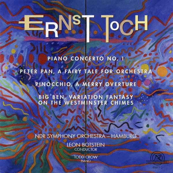 Ernst Toch: Piano Concerto No. 1; Peter Pan; Pinocchio; Big Ben cover