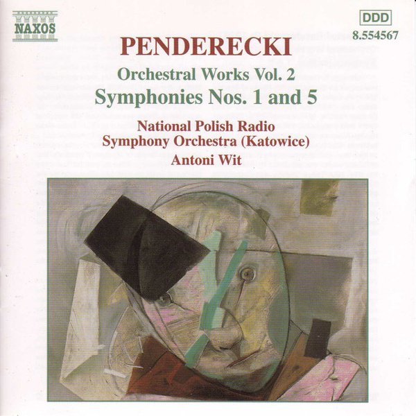 Penderecki: Symphonies Nos. 1 and 5 cover