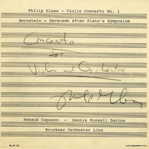 Philip Glass: Violin Concerto No. 1; Bernstein: Sereande After Plato’s Symposium cover