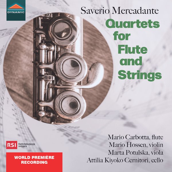 Mercadante: Quartets for Flute & Strings cover