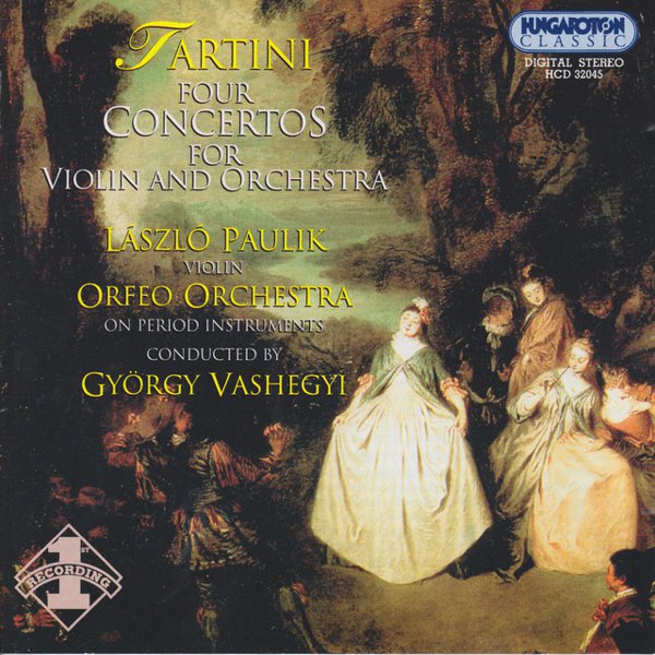 Tartini: Four Concertos for Violin and Orchestra album cover