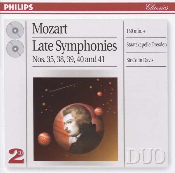 Mozart: Late Symphonies Nos. 35, 38, 39, 40, 41 cover