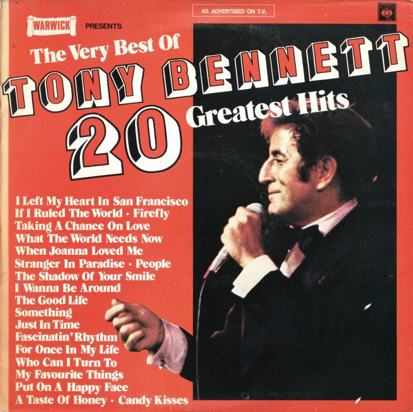 The Very Best Of Tony Bennett 20 Greatest Hits cover