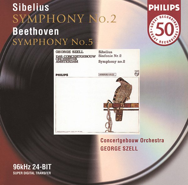 Sibelius: Symphony No. 2; Beethoven: Symphony No. 5 cover