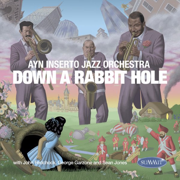 Ayn Inserto Jazz Orchestra: Down a Rabbit Hole album cover
