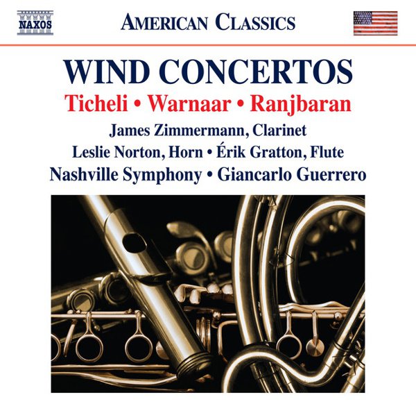 Wind Concertos: Ticheli, Warnaar, Ranjbaran cover