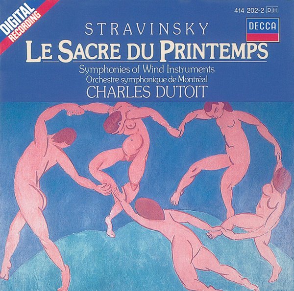 Stravinsky: The Rite of Spring; Symphonies of Wind Instruments cover