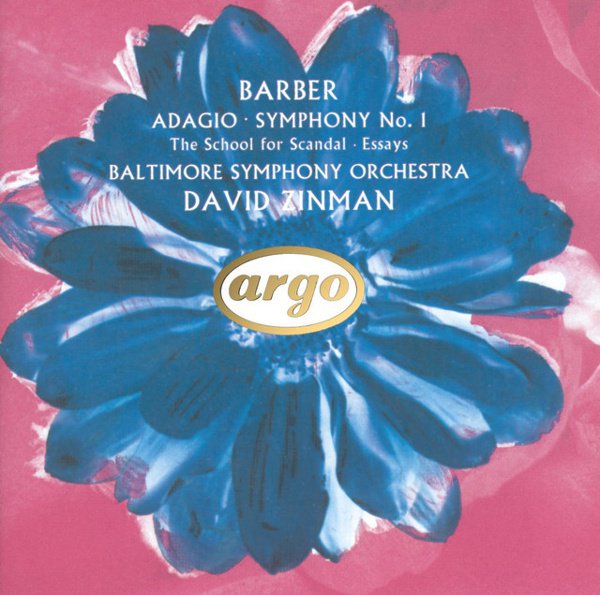 Barber: Adagio; Symphony No. 1; The School for Scandal; Essays cover