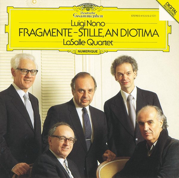 Nono: Fragmente - Stille, An Diotima for String Quartet cover