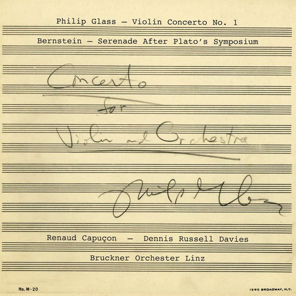 Philip Glass: Violin Concerto No. 1; Bernstein: Serenade After Plato's Symposium cover